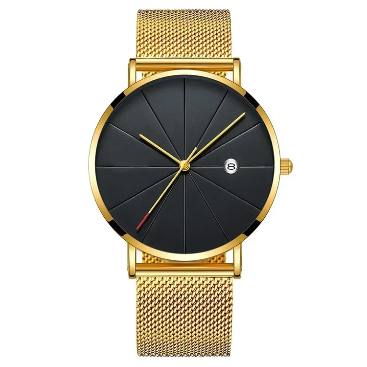 Men Watch Luxury Set Fashion Business Brown Quartz Wrist Watches for Men Gift Set Creative Waterproof Quartz Classic Watch 4