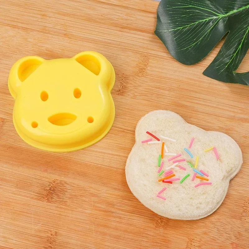 Creative Cute Bento Bread Cutting DIY Children Cartoon Bear Sandwich Rice Ball Model Baking Pastry Tool New Kitchen Accessories