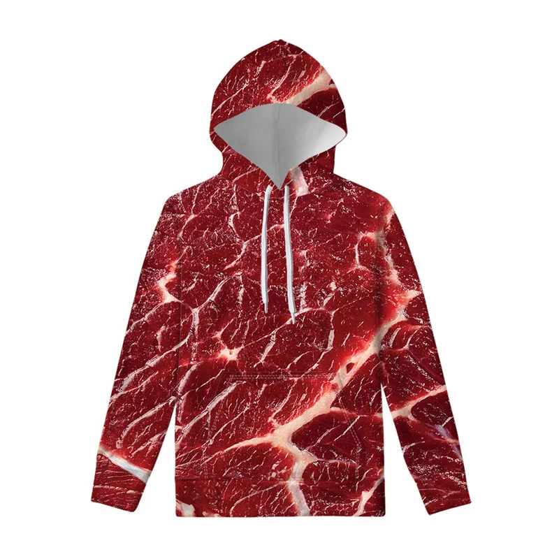 

Red Meat Beef 3D Printed Hoodie For Men Women Fashion Harajuku Pullover Swearshirts Streetwear Casual Personality Hoody Clothing