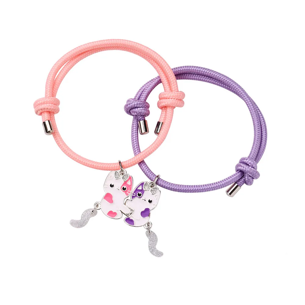 Cute Magnetic Friendship Bracelets Luoluo&baby 2Pcs/set Cartoon