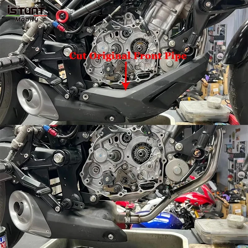 Slip For Honda Cb150R 2017-2022 Motorcycle Exhaust Muffler Pipe Escape Titanium Alloy Front Pipe Connect Tuber Replace Original - Image 2