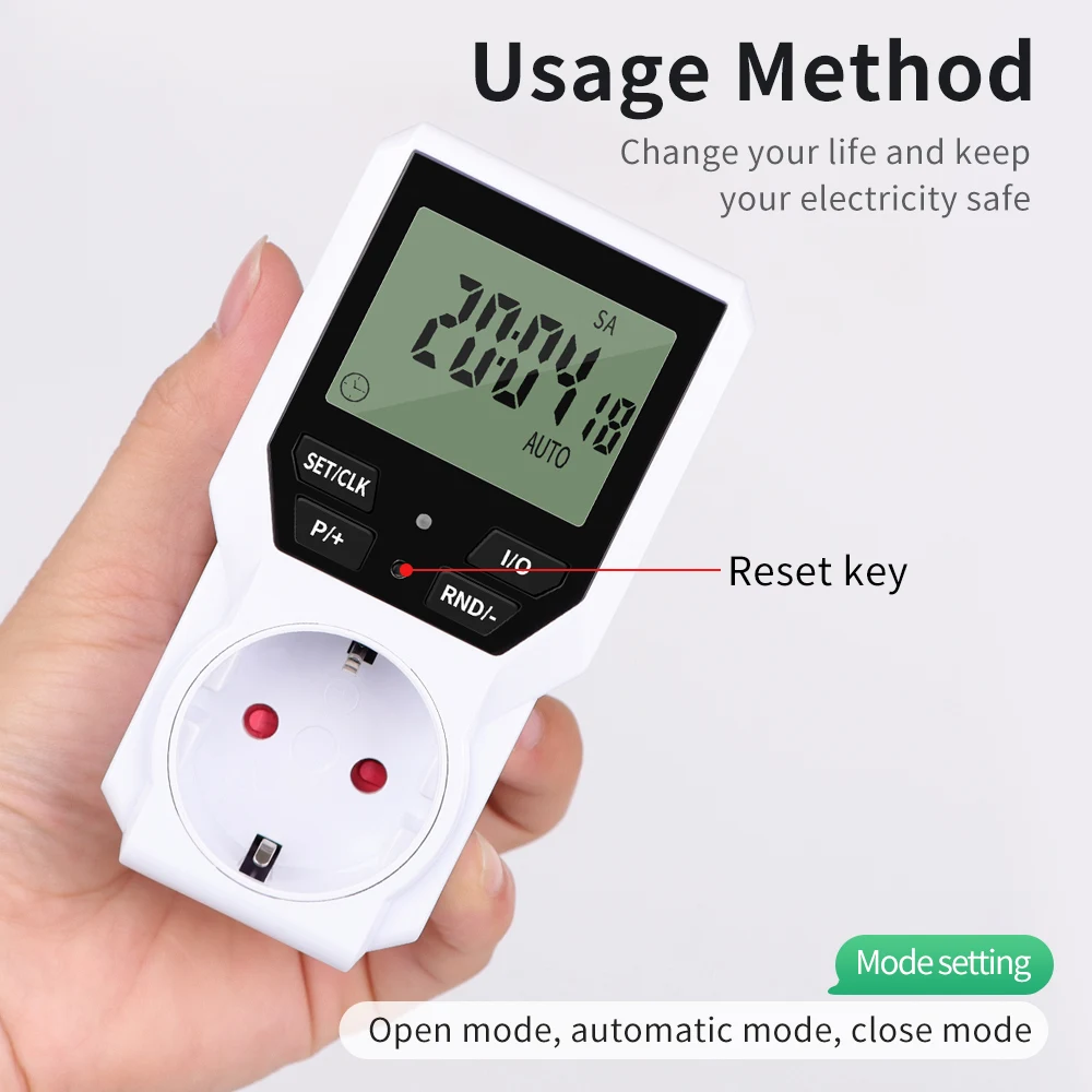 Digital Timing Controller Switch Socket EU Plug