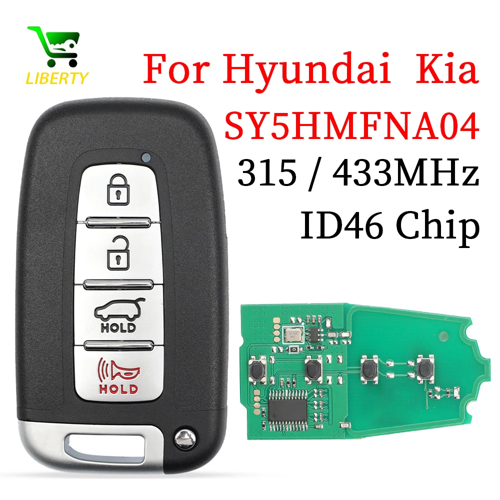 Liberty สําหรับ Hyundai Sonata 2011 2012 2013 2014 Kia Sportage Sorento Keyless Entry สมาร์ทรีโมทกุญแจรถ Fob 315/433 Mhz SY5HMFNA04