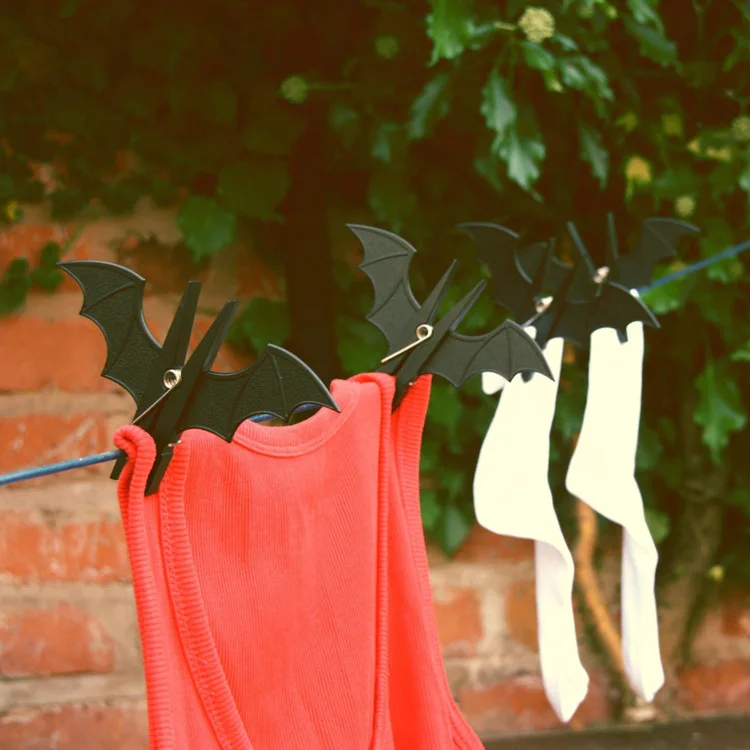 10pcs Creative and fun bat clothes clip for drying clothes, non slip clip 5