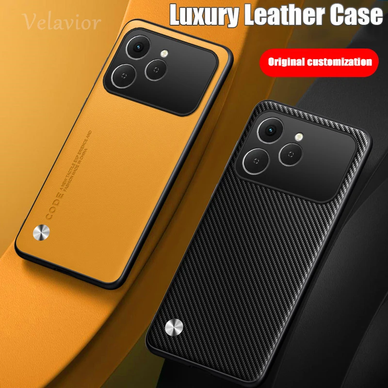 Luxury PU Leather Shockproof Back Cover for Tecno Spark 40 - Full Protection Phone Case