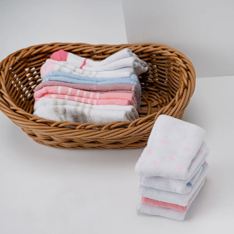 6 Pairs/Set Baby Socks Girls Boys Print Thick Terry Clothes Newborn Accessories Kids Children Toddlers Slipper Gift Clothes