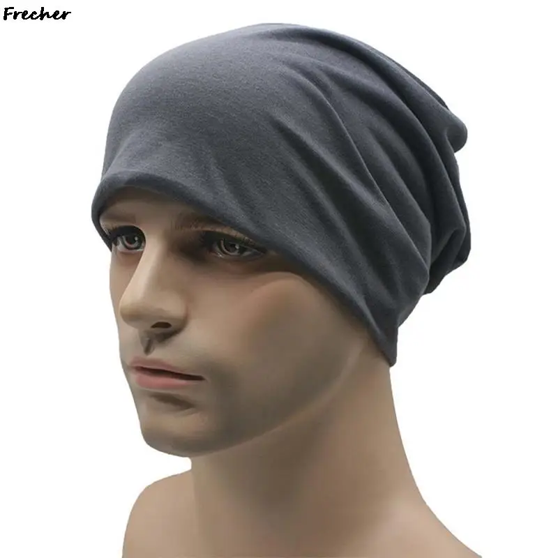 Cooling Cap Elastic Cap Knitted Hat Beanie Skullies Cotton Hat Unisex Baggy Bonnet Slouchy Summer Casual Autumn