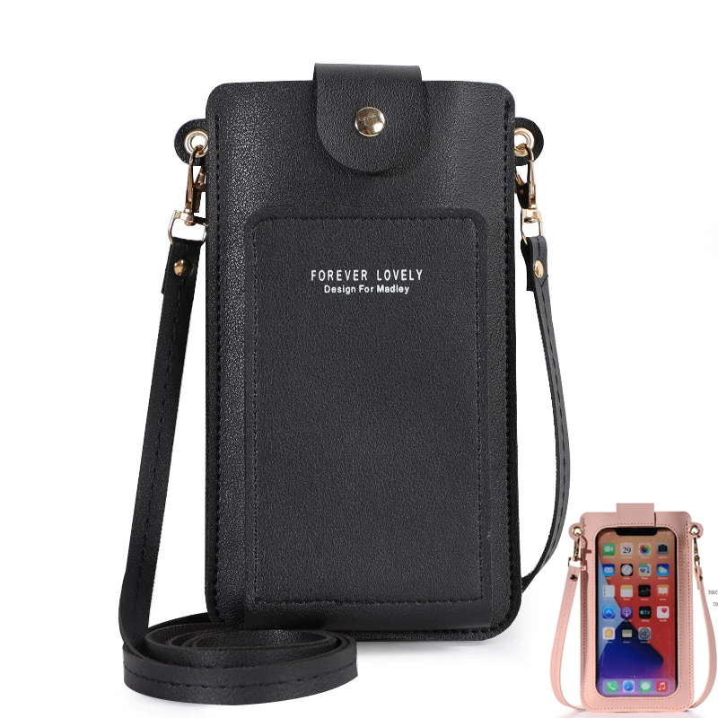 Women Phone Wallet Touch Mobile Phone Bag Transparent Design Hand Take Wallet  Ladies Love Fashion Shoulder Bag … | Handbag straps, Cross shoulder bags, Mobile  pouch