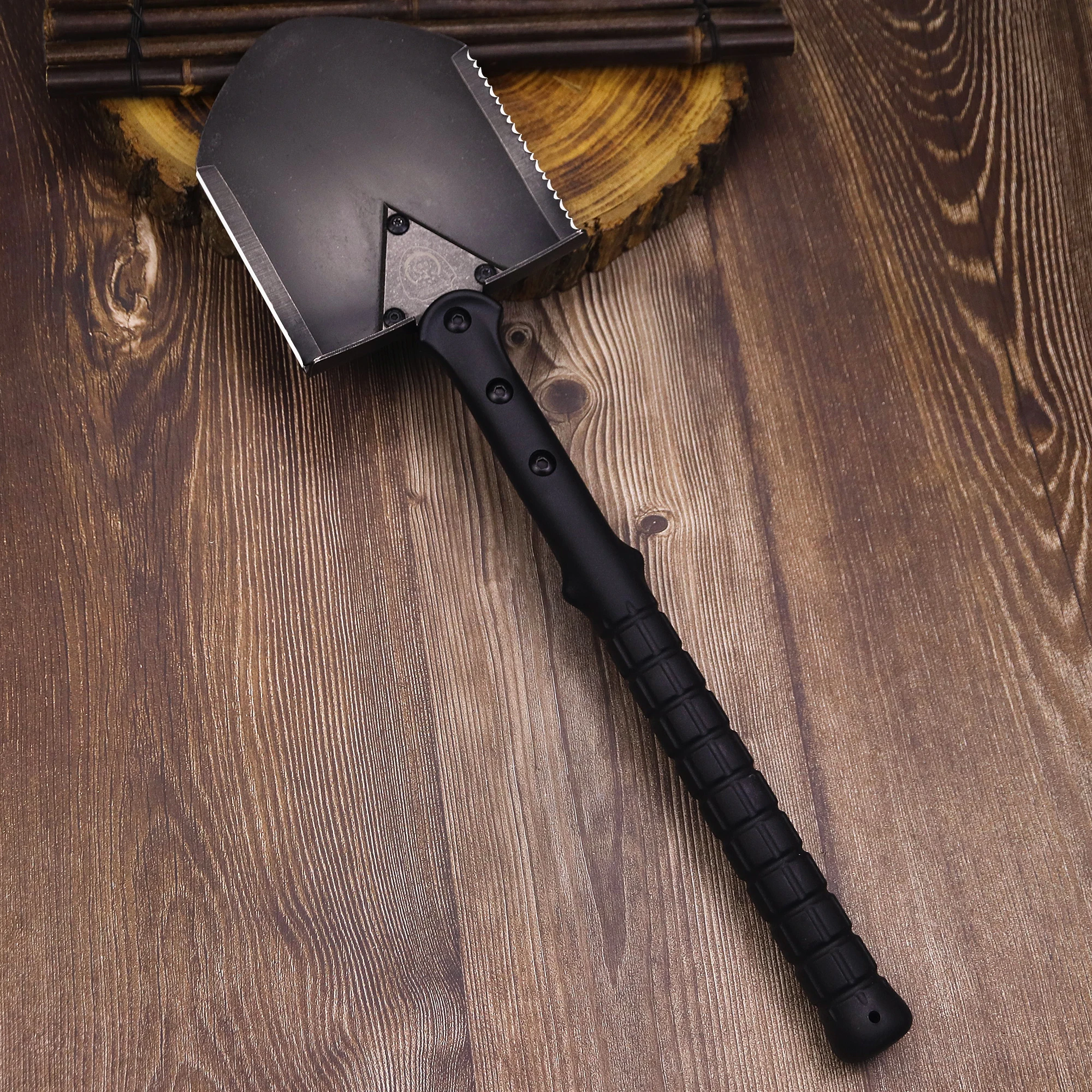 WPKOPYA U.S.A  440c Outdoor Multi-purpose fiberglass handle tactical shovel, jungle camping survival shovel, vehicle shovel 3