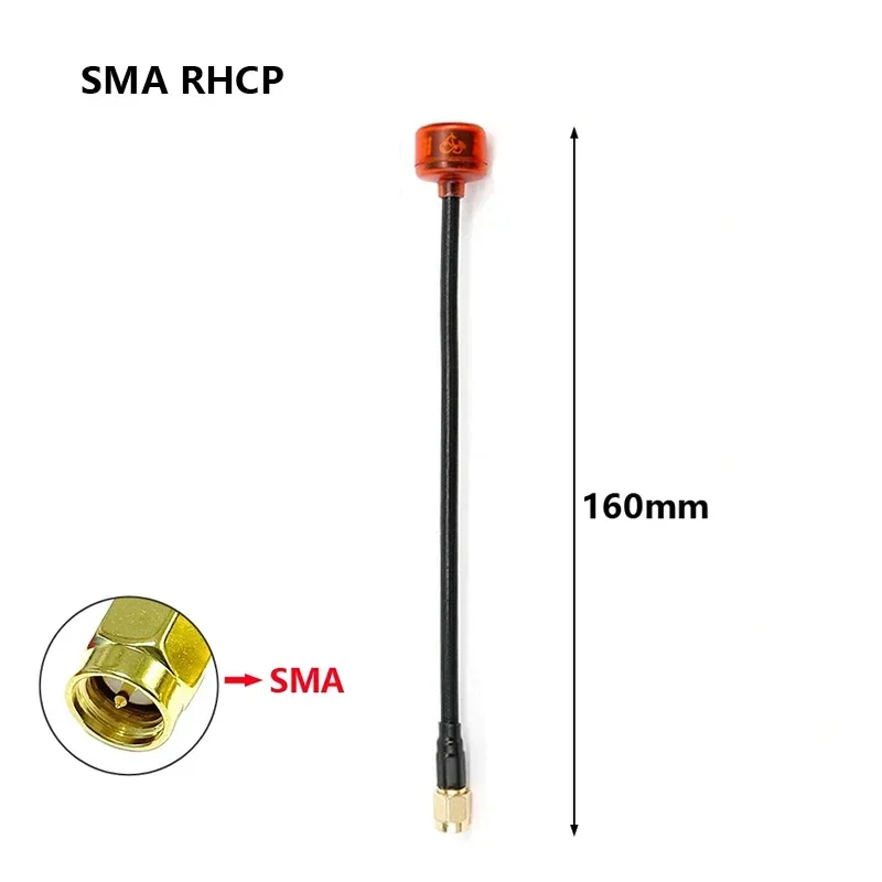 Rush Cherry FPV 5.8G Antenna RHCP SMA 160MM long range Racing Antenna Connector Adapter for FPV Quadcopter Racing Drone drone accessories drone antenna receiver antenna fpv antenna