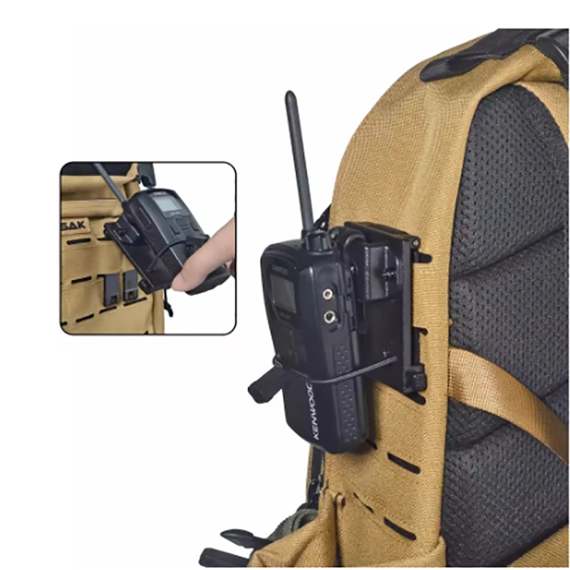 Heavy Duty Tactical Radio Holster with Belt Clip for Law Enforcement