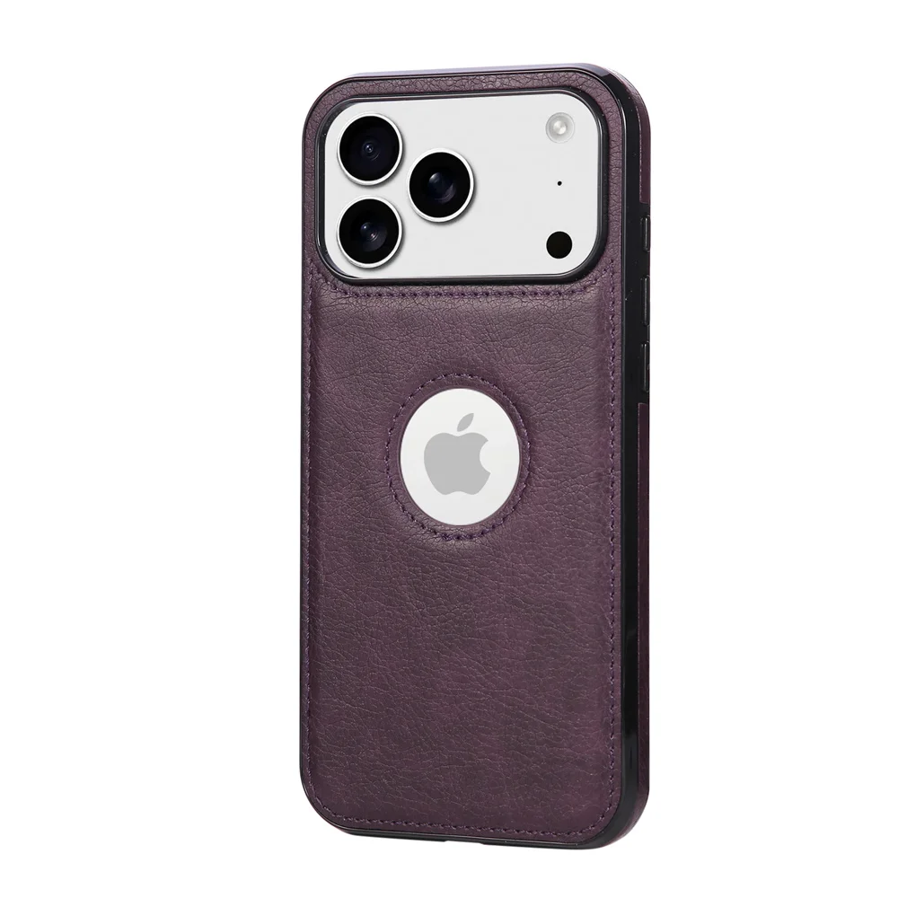 Ultra Thin Slim Business PU Leather Phone Case with Logo Display
