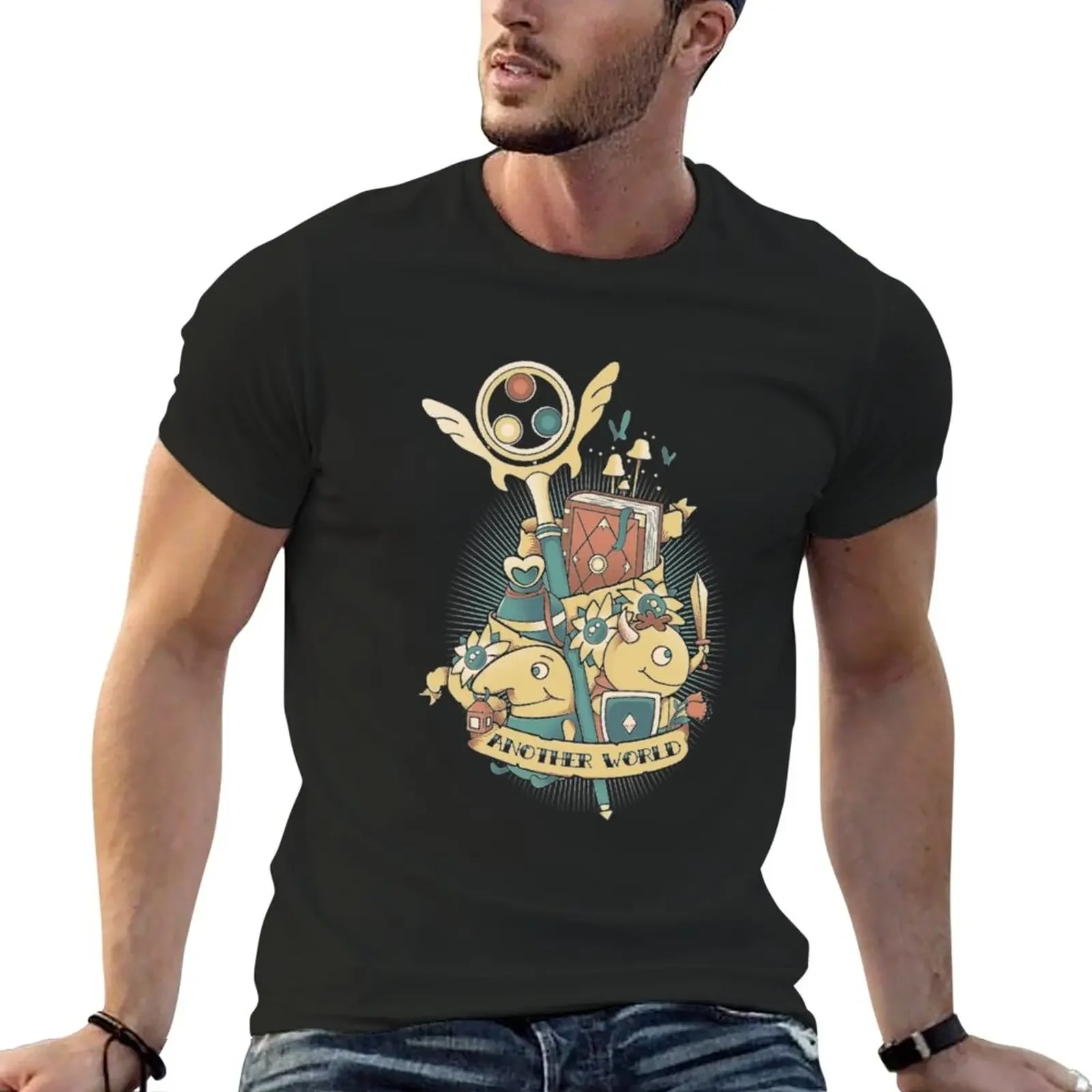 Ni No Kuni T-Shirt Asciugatura Rapida Cute Tops Funnys Mens T Shirt Graphic