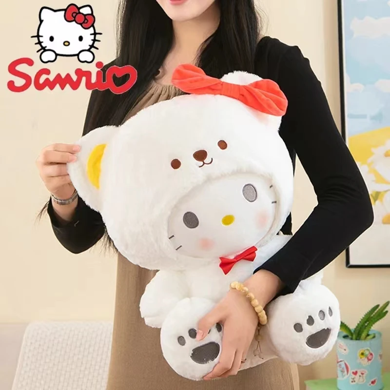 

25cm Kawaii Anime Sanrio Hello Kitty Kuromi Dressing Doll Doll Plush Toy Stuffed Animal Patung Dolls Birthday Gift for Girls