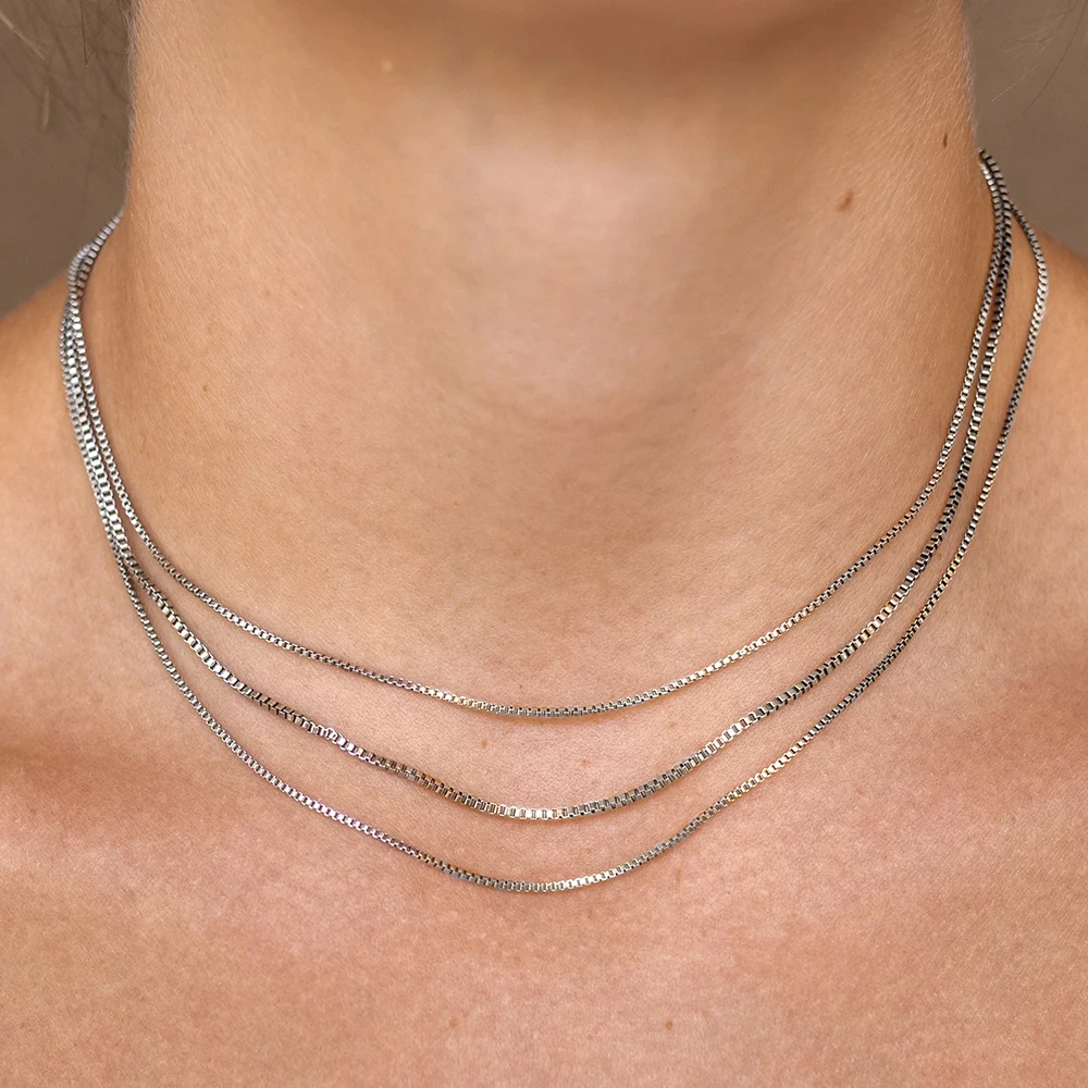 EManco 스테인레스 스틸 조절 쇄골 체인, 세련된 고급 보석 상자, 목걸이, 공장 아울렛, 틈새 디자인, 정품 