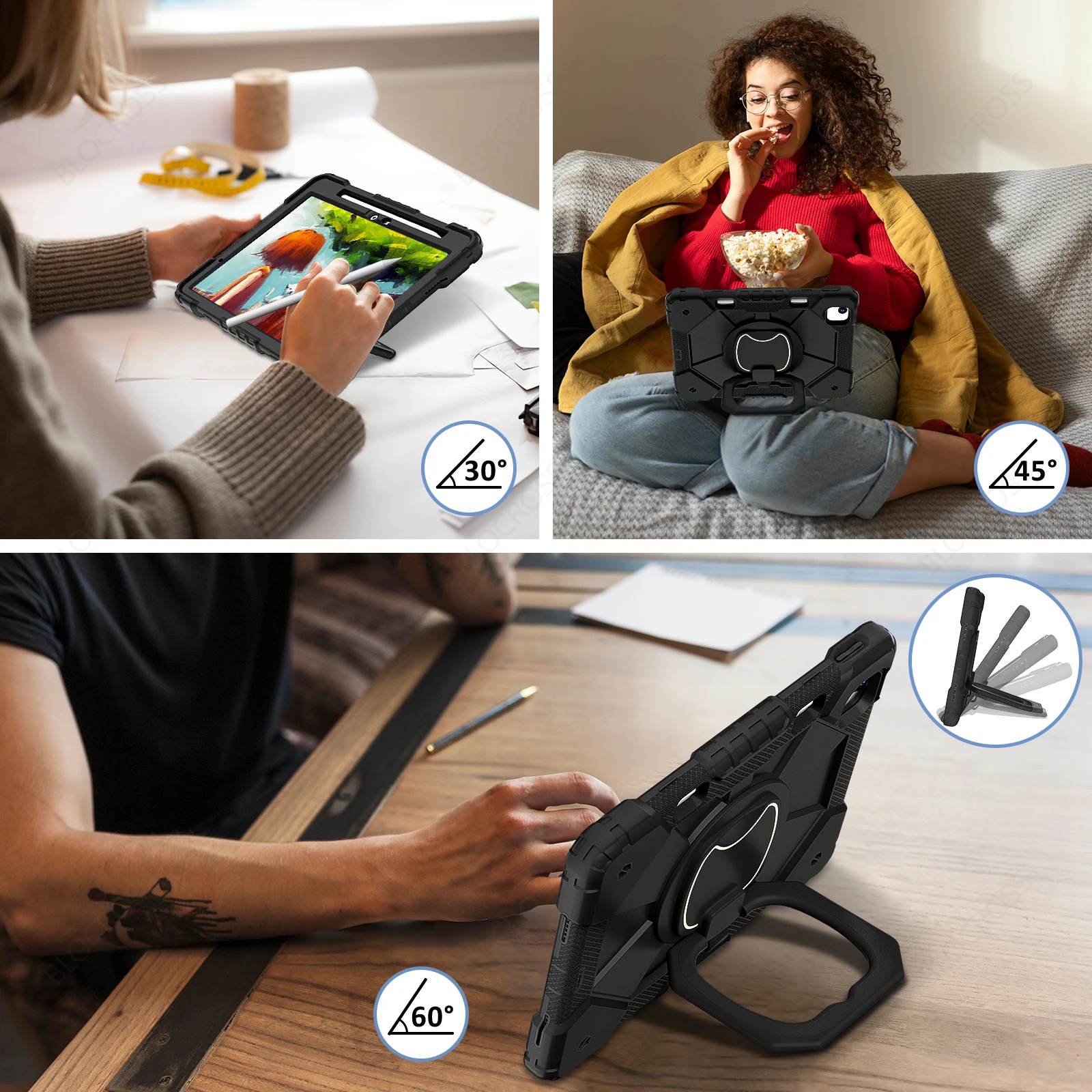 Shockproof Armor Stand Tablet Case - Enhanced Protection and Versatility