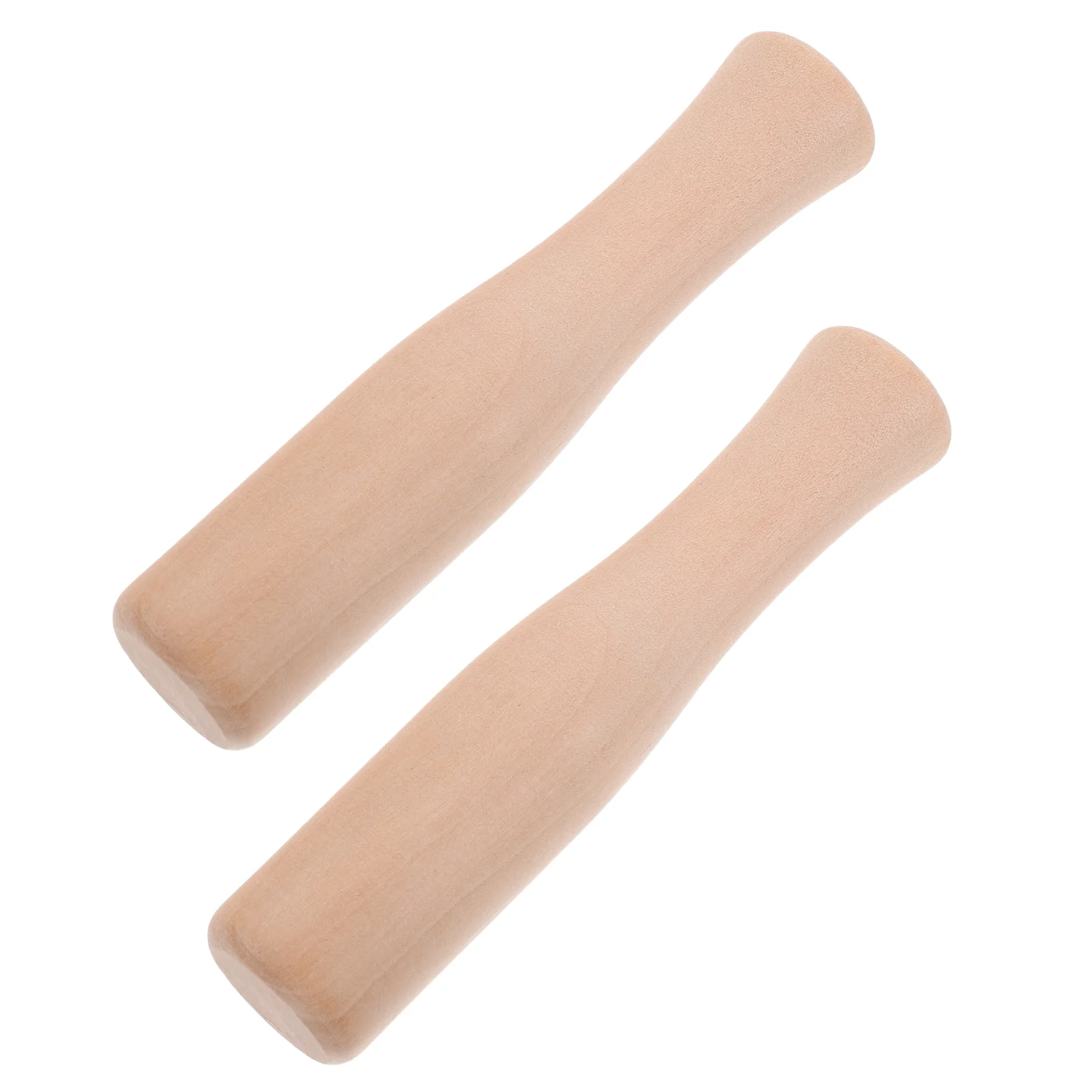 2 Pcs Wooden Food Grinding Pestle Stick Kitchen Utensils Garlic Masher Mills Sauerkraut Pounder Wood Muddler Spice Crusher Rod