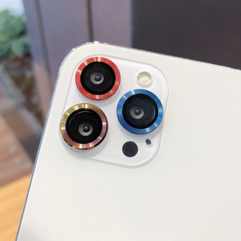 Blue Metal Alloy Camera Protector with Positioner