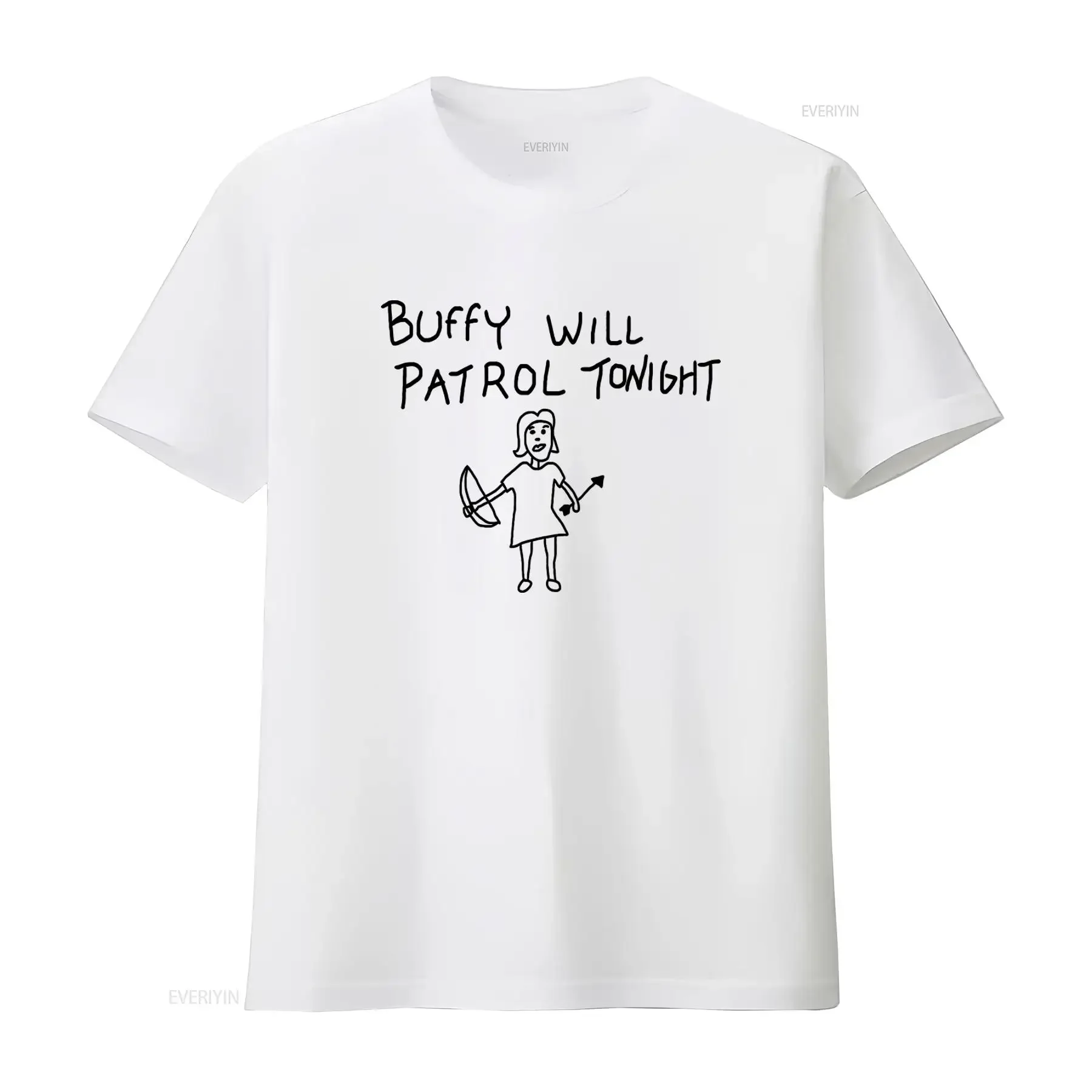 T-shirt Buffy Will Patrol Tonight - Pour les Fans de la Série