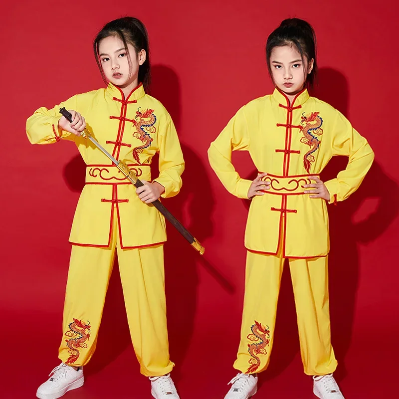 Traditional Chinese Wushu Clothing Tai Chi Uniform Kids Kungfu Outfits New Stage Performance Hanfu Martial Arts Costumes Suit tai chi clothing chinese traditional costume