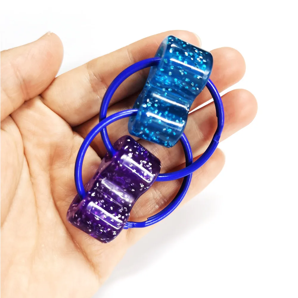 1 Pcs Fidget Finger Decompression Chain Spinner Sensory Toy Fun Keychain Give Children Best Enlightenment Birthday Gift ﻿