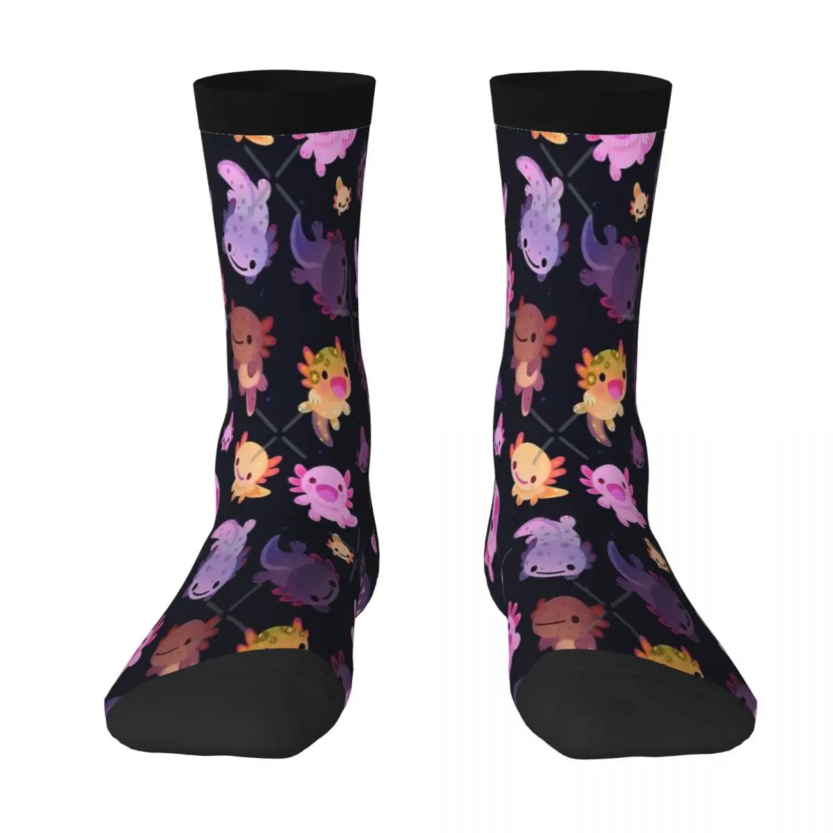 thumbnail image 1 of Calcetines con diseño de axolotl feliz, accesorios para mujer, calcetines de vestir flexibles para hombre, 1 of 5