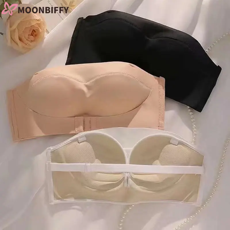 

Женское невидимое нижнее белье без бретелек, нескользящий присборенный топ с небольшой грудью, красивая спина, женский бюстгальтер для свадьбы