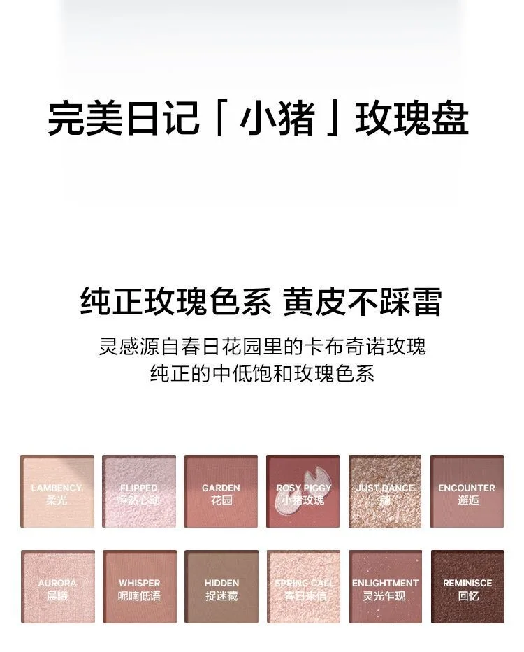 Perfect Diary Animal Eyeshadow Tray 12-color Multi-purpose Tray Earth Color Matte Highlighter Eyeshadow 2