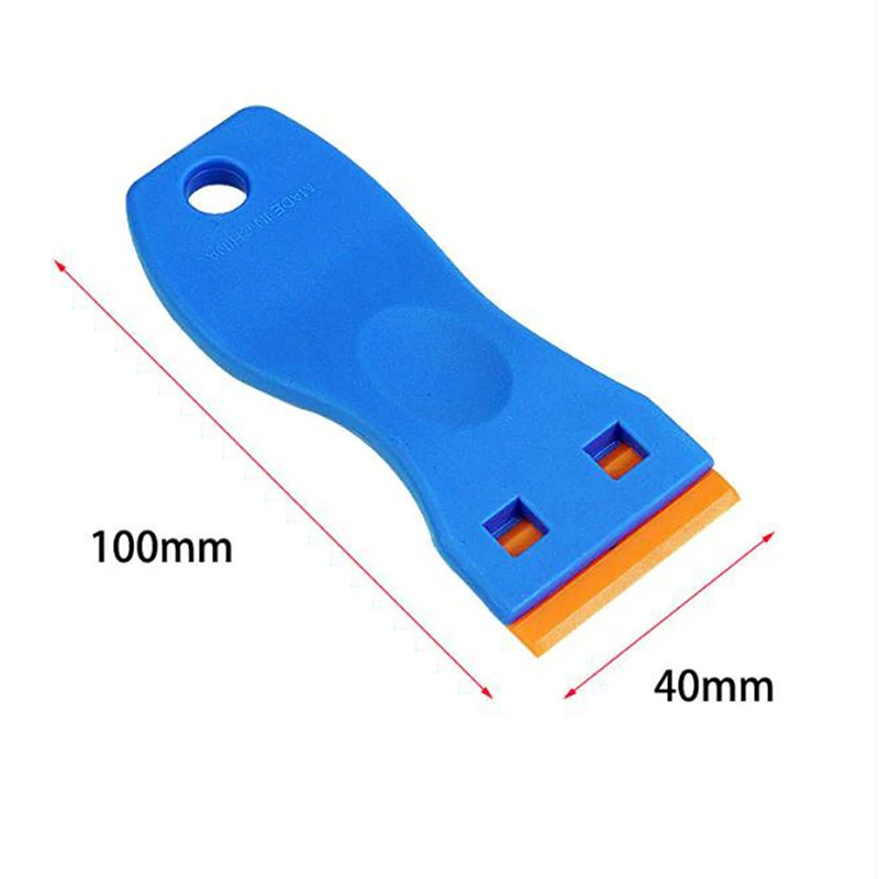 1.5 Plastic Razor Scraper With 10pcs Double Edged Plastic Blades For  Removing Car Labels Stickers Glue Decals On Glass Windows - AliExpress