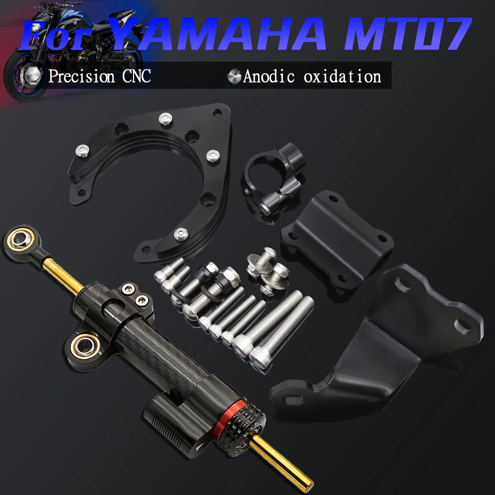 ForYAMAHAMT07FZ0720202023CNCAluminumCarbonMotorcycleSteering