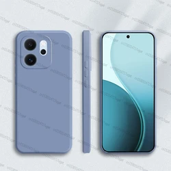 Shockproof Soft TPU Original Liquid Silicone Case Cover - Enhanced Protection for Reno 14 FS (Lavender Grey)