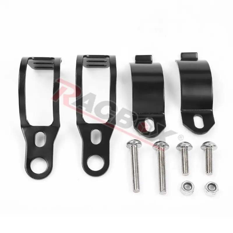 Motorcycle Turn Signal Bracket Motorcycle Light Bracket Metal 35-50mm Front Fork Clamp Left Right Motorcycle Turn Signal Lights Mount Fixed Bracket for Sport Chopper Street Bike