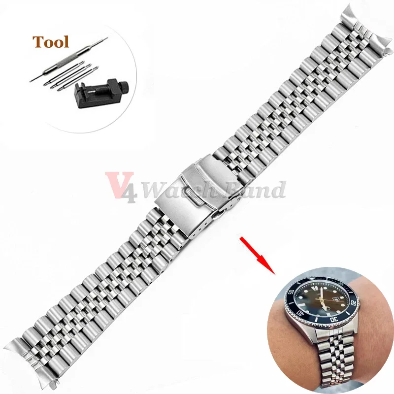 רצועת שעון MDV106 ברקע צלילה לשעון יד מתכתי Casio MDV-106 MDV-107 רצועת כסף פלדה MDV106