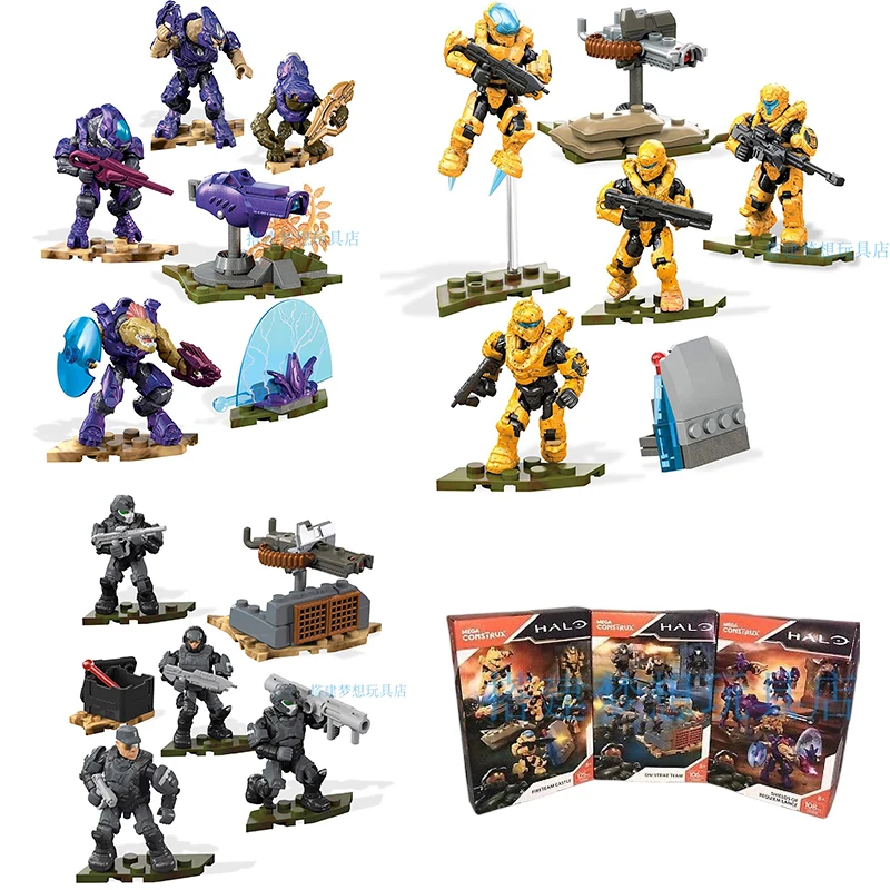 

Mega Bloks Fmm86 Halo Series Fire Team Assembled Building Blocks Anime Figure Soldier Bulk Action Model Toy Gifts Collection