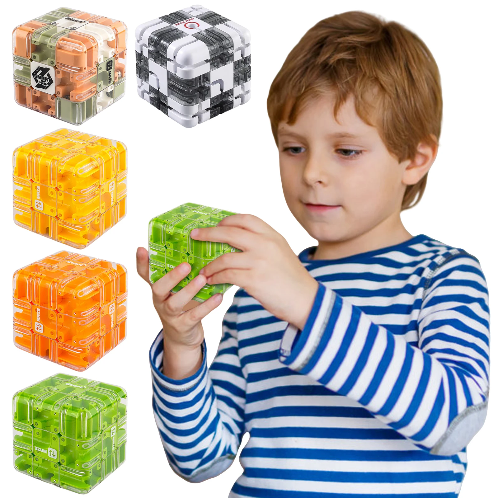 3D Maze Magic Cube Fidgeting Toys Kids Labyrinth Creative Puzzle Intelligence Cube Logical Thinking Anti Stress Educational Toys