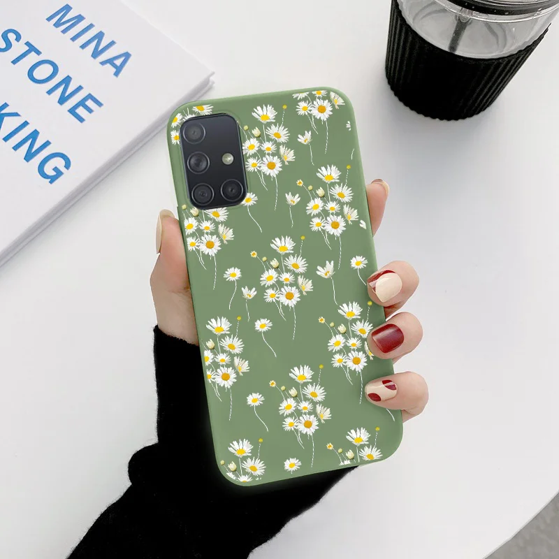 For Samsung Galaxy A71 A 71 4G Case Flower Coque For Samsung GalaxyA71 SamsungGalaxyA71 Dinosaur Animal Shockproof Bumper Cover samsung cute phone cover Cases For Samsung