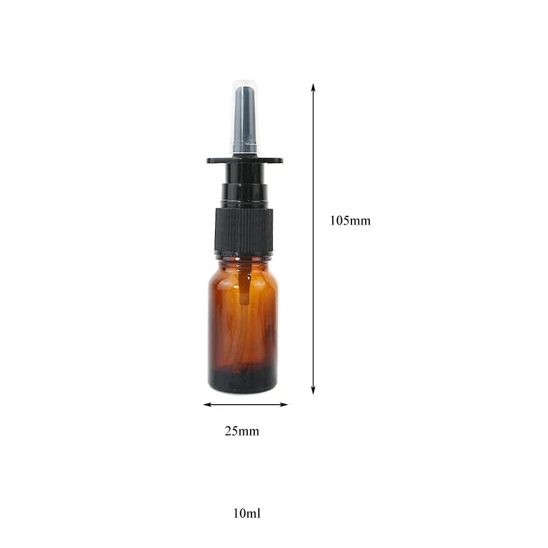 10ml Amber Nasal Spray Bottle Glass Nose Mist Sprayer Press Spray Head Empty Bottles Refillable Glass Atomizer 6/10/20/50pack spray bottle,refillable spray bottle,refillable bottle,refillable empty bottle,refillable perfume bottle,refillable cosmetic bottle,refillable bottle set,cosmetic bottle set,makeup empty bottle,cosmetic bottle,cosmetic dispenser bottle