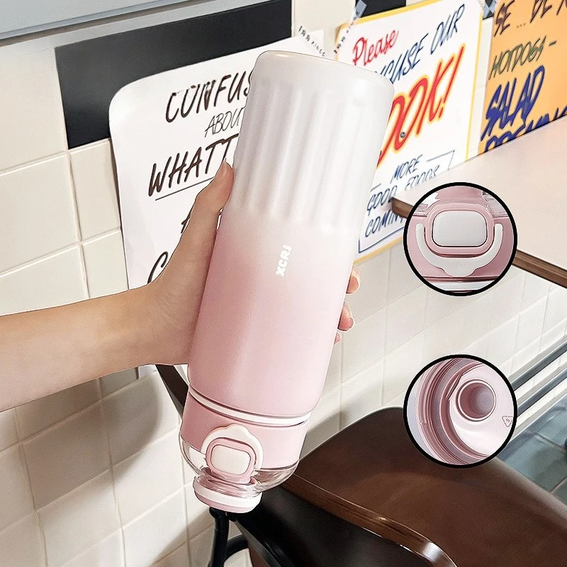 زجاجة مياه حرارية بسعة 800 مل، كوب ترمس من الفولاذ...