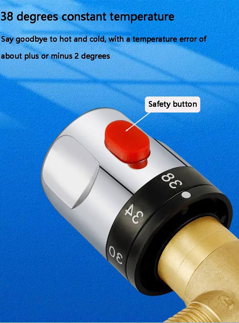 Description Picture 4 of itemTwo in one Out Cold and Hot Constant Temperature All Copper Thickened Three-way Valve Household Multifunctional Triangular Valve