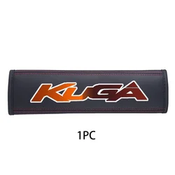 Cowhide Car Interior Seat Belt Protector Cover - Premium Auto Accessory (KUGA)