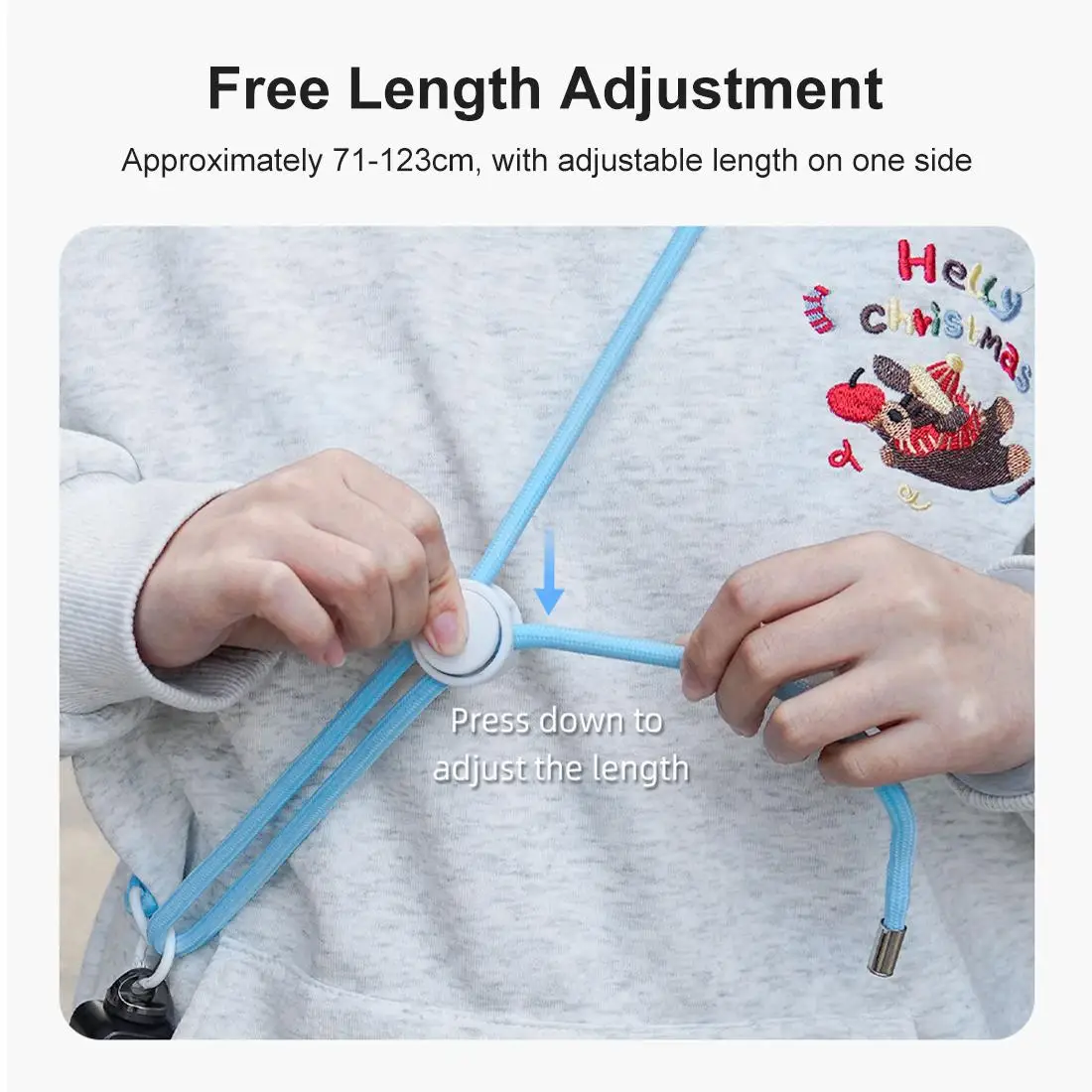 PULUZ Sports Camera Lanyard Long Adjustable Anti-lost Rope for DJI OSMO Pocket 3 / Insta360 X5