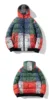 Winter Jacket Men Bandana Print Patchwork Cotton Padded Coat Thick Warm Hooded Varsity College University Outerwear New 2024 5