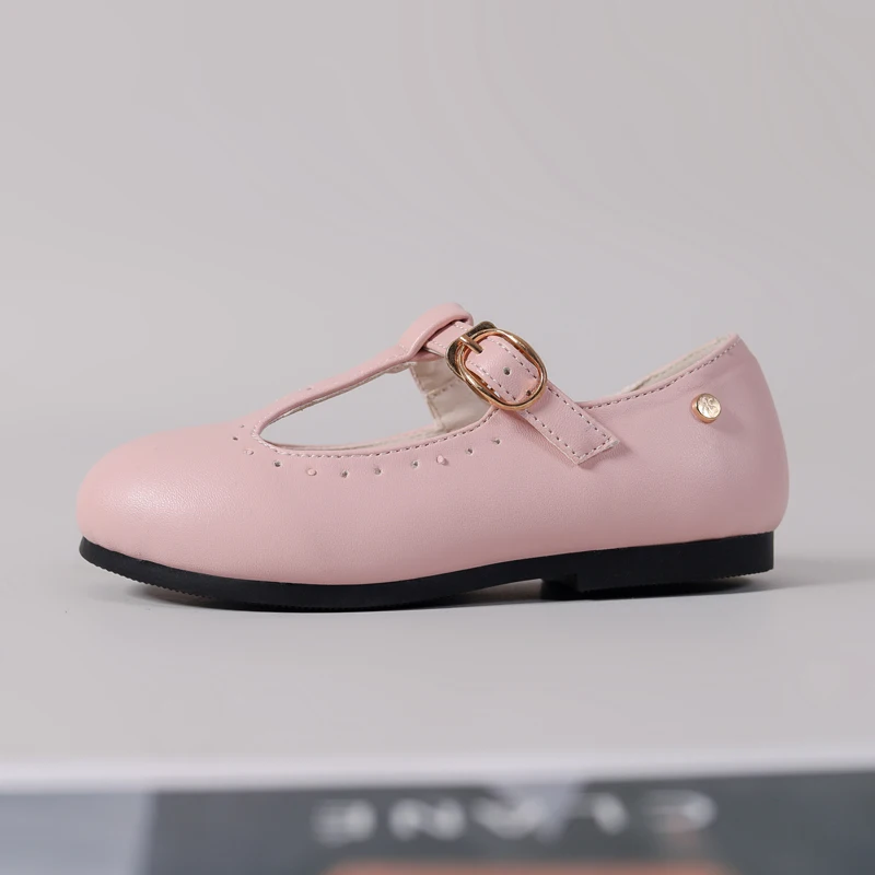 Spring Kids Princess Shoes Children T Bar Shoes Baby Girls Fashion Shos Toddler Ballet Flats Sweet Leather Shoes Mary Jane New 5