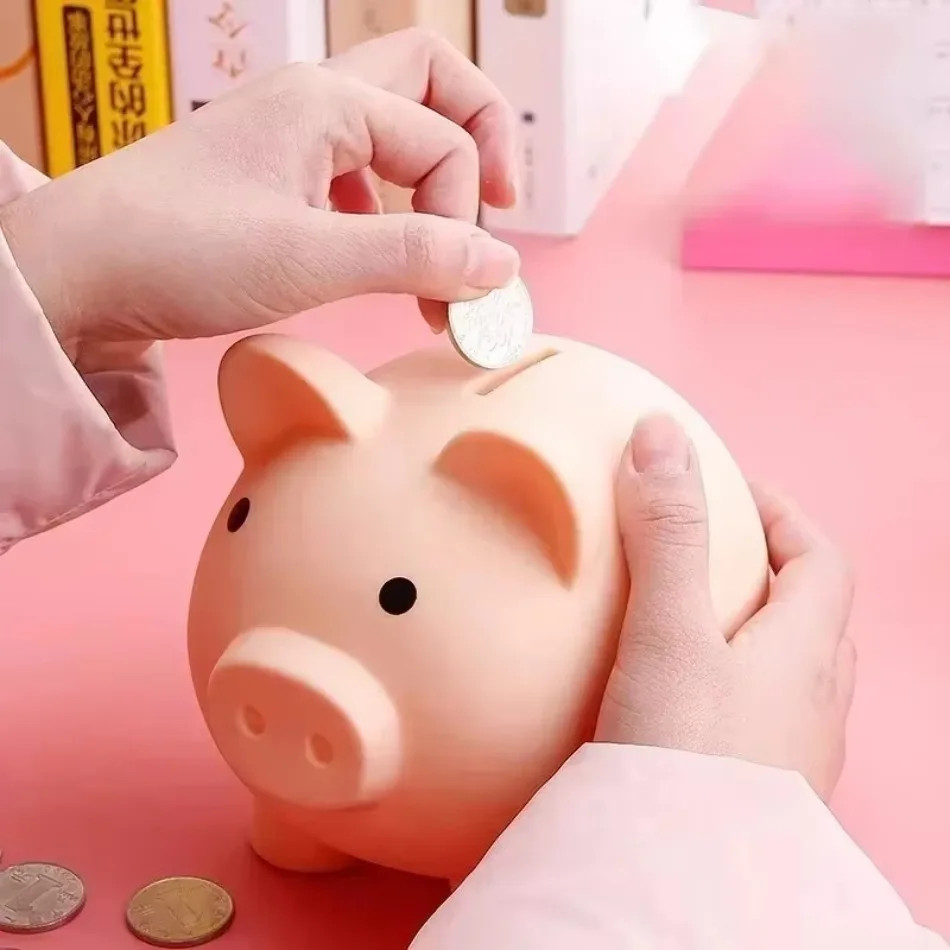1 Pcs Cute Piggy Bank Coin Bank for Boys and Girls Children's Plastic Shatterproof Money Bank Children's Toy Gift Savings Jar