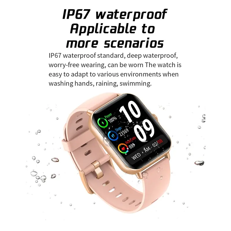 2022 L21 Ʈ ġ 1.69 ġ  ڵ   ȭ Remider پ     IP67Waterproof Smartwatch