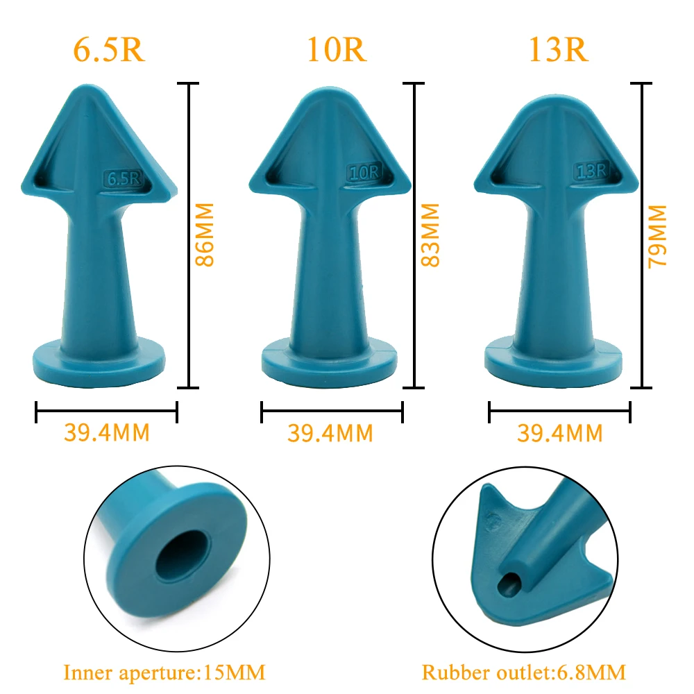 3Pcs Caulk Nozzle Applicator Silicone Caulking Tools Sealant Nozzle Caulking Epoxy Piston Accessory for Tile Brick Joints