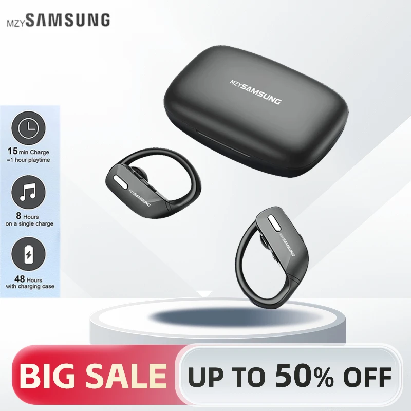 

Спортивные Bluetooth-наушники для mzySAMSUNG, TWS, спортивные вращающиеся наушники с крючками, водонепроницаемые, с защитой от пота, спортивные наушники-вкладыши с дисплеем