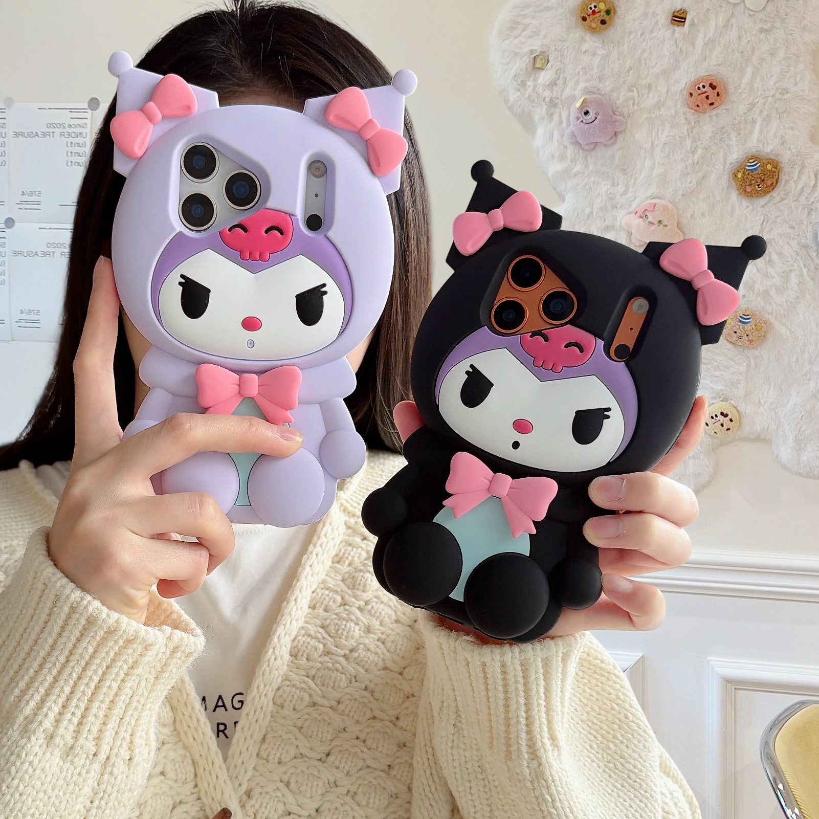 Adorable 3D Cartoon Silicone Phone Case - Shockproof and Protective Kawaii Soft Cover