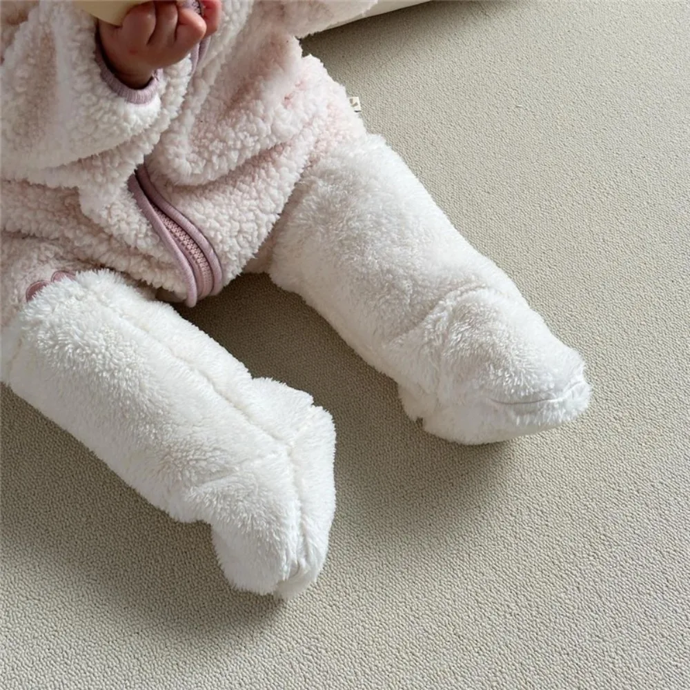 1 Pair Casual Thickened Newborn Baby Socks Anti-slip Solid Color Baby Foot Warmer Infant Warm Kids Floor Socks Winter