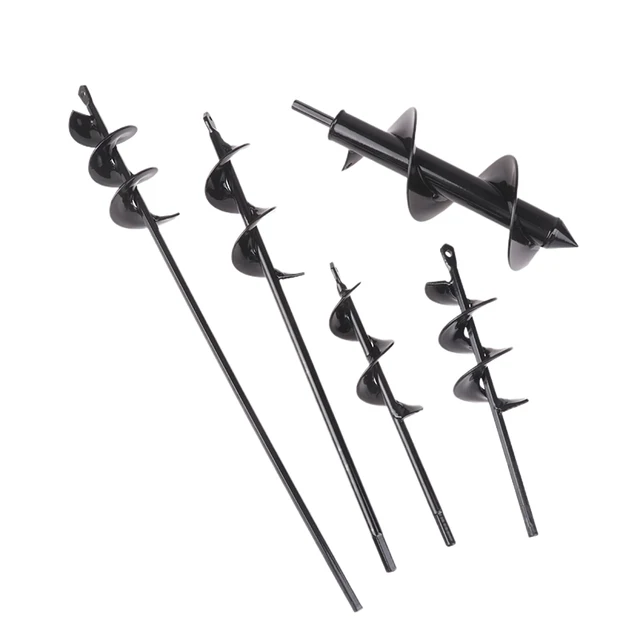 1 Pc Spiral Pole Auger Set Garden Planting Flowers Plant Supplies Loose Soil Digging Hole Metal Drill Bit Garden Power Tools 6